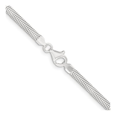 Sterling Silver 3.3mm Flat Oval Snake Chain – view 3
