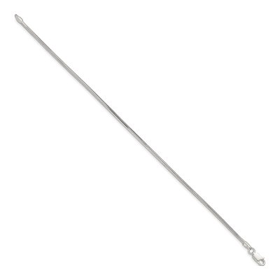 Sterling Silver 2mm Diamond-Cut Snake Chain Bracelet – view 2