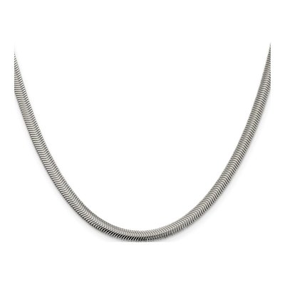 Sterling Silver 4.2mm Flat Oval Snake Chain – view 2