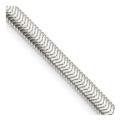 Sterling Silver 4.2mm Flat Oval Snake Chain