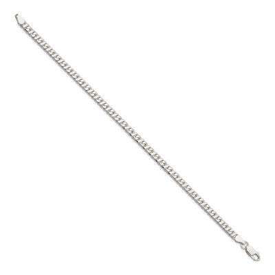 Sterling Silver 4.25mm Flat Link Chain Bracelet – view 3