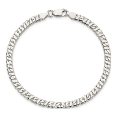 Sterling Silver 4.25mm Flat Link Chain Bracelet – view 4