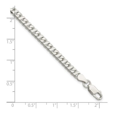 Sterling Silver 4.25mm Flat Link Chain Bracelet – view 5