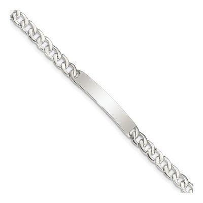 Sterling Silver ID Plate Curb Bracelet