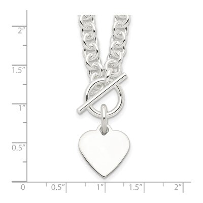 Sterling Silver Heart Toggle Pendant Necklace – view 4