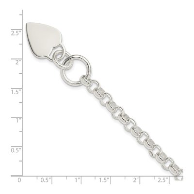 Sterling Silver Heart Toggle Bracelet – view 5
