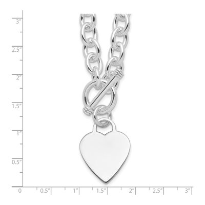 Sterling Silver Heart Toggle Necklace – view 5