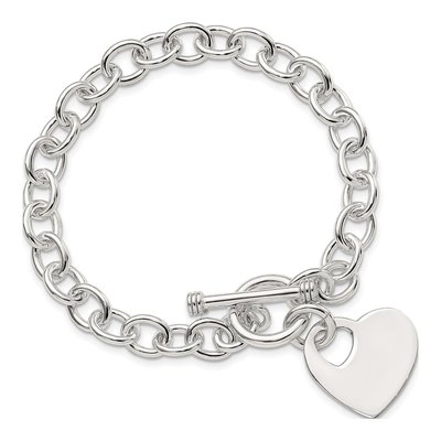 Sterling Silver Heart Bracelet – view 4