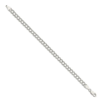 Sterling Silver Double Link Charm Bracelet – view 4