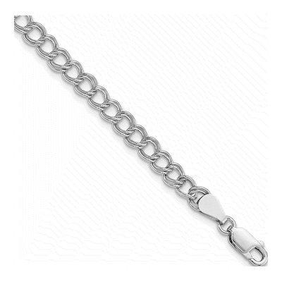 Sterling Silver Double Link Charm Bracelet