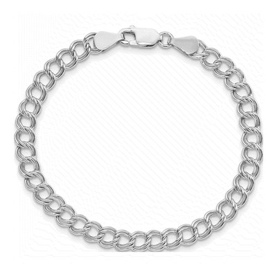 Sterling Silver Open Link Charm Bracelet – view 5