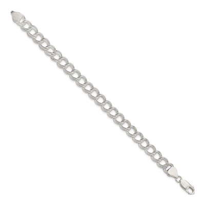 Sterling Silver Double Link Charm Bracelet – view 3
