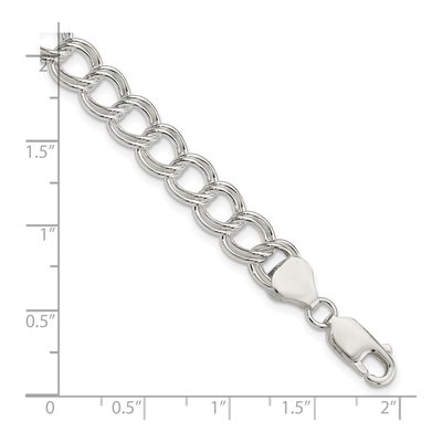 Sterling Silver Double Link Charm Bracelet – view 5