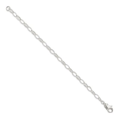 Sterling Silver 5mm Handmade Fancy Cable Chain Anklet – view 2