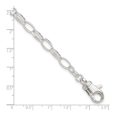 Sterling Silver 5mm Handmade Fancy Cable Chain Anklet – view 3