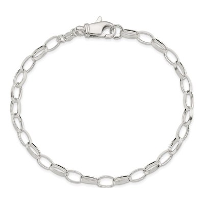 Sterling Silver 5mm Handmade Fancy Cable Chain Anklet – view 6