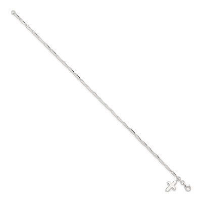 Sterling Silver Cross Anklet – view 3