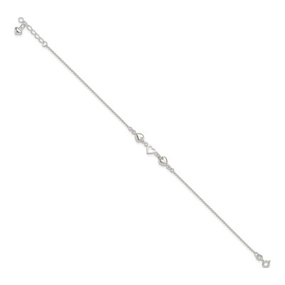 Sterling Silver Heart Anklet – view 3