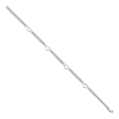 Sterling Silver Heart Anklet – view 3