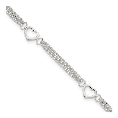 Sterling Silver Heart Anklet
