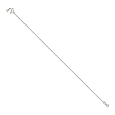 Sterling Silver Dolphin Anklet – view 3