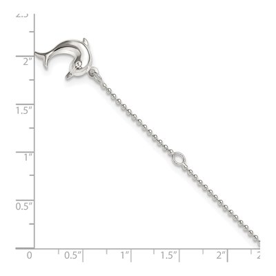 Sterling Silver Dolphin Anklet – view 5