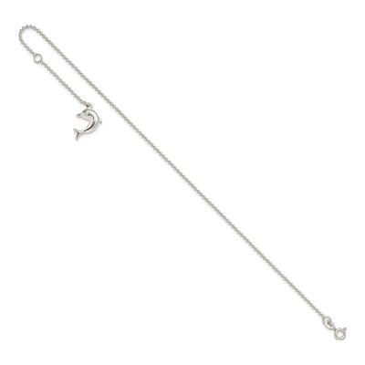 Sterling Silver Dolphin Anklet – view 8