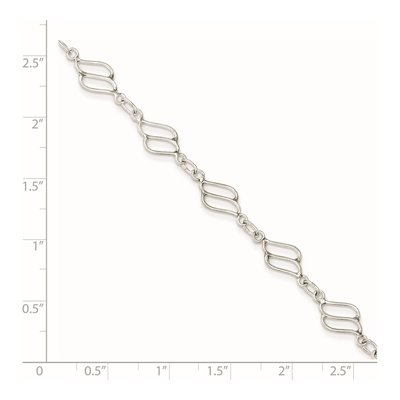 Sterling Silver 8mm Fancy Anklet – view 2