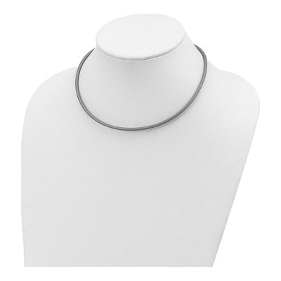 Sterling Silver Rubber Cord Necklace – view 2