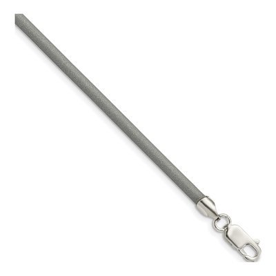 Sterling Silver Rubber Cord Necklace