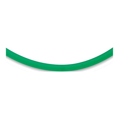 Sterling Silver Emerald Rubber Cord Necklace