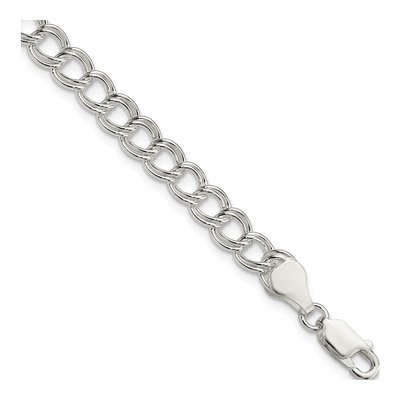 Sterling Silver Double Link Charm Bracelet