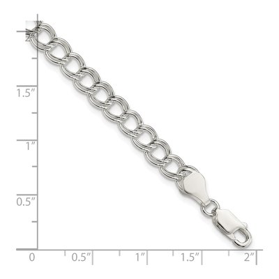 Sterling Silver Double Link Charm Bracelet – view 4