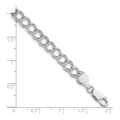 Sterling Silver Double Link Charm Bracelet – view 5