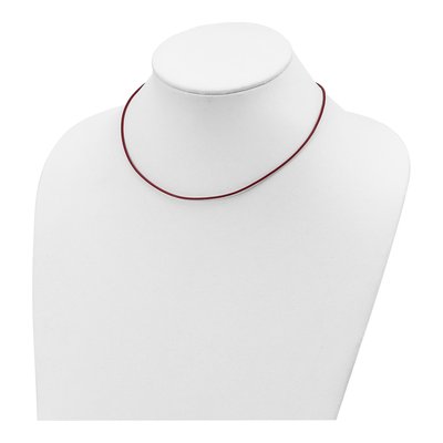Sterling Silver Leather Cord Necklace – view 3