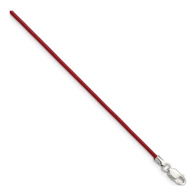 Sterling Silver Leather Cord Necklace