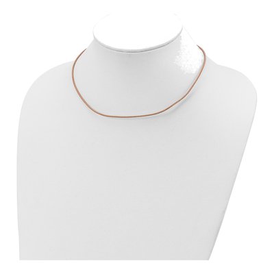 Sterling Silver Leather Cord Necklace – view 3