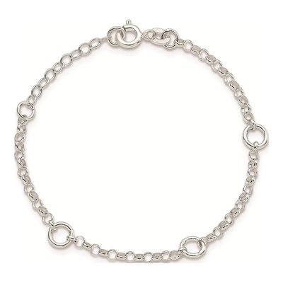 Sterling Silver Rolo Kids' Bracelet – view 3