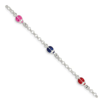 Sterling Silver Ladybug for Girls Bracelet