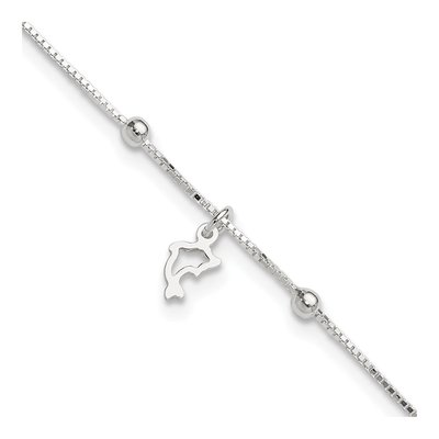 Sterling Silver Dolphin Anklet