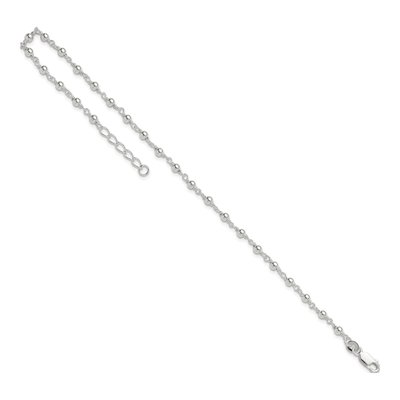 Sterling Silver Beaded Anklet – view 8