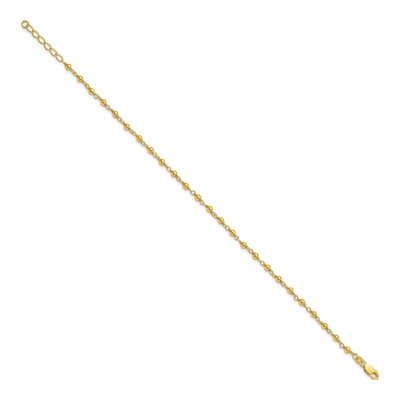 Gold-Plated Sterling Silver Beaded Anklet – view 3