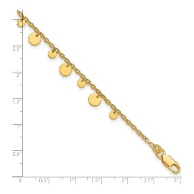 Gold-Plated Sterling Silver Circle Disc Anklet – view 6