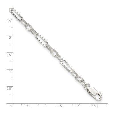 Sterling Silver 4mm Handmade Fancy Cable Chain Anklet – view 4