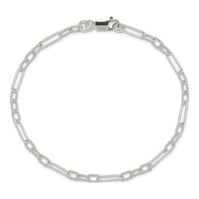 Sterling Silver 4mm Handmade Fancy Cable Chain Anklet – view 6