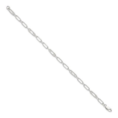 Sterling Silver 6mm Fancy Link Chain Anklet – view 3