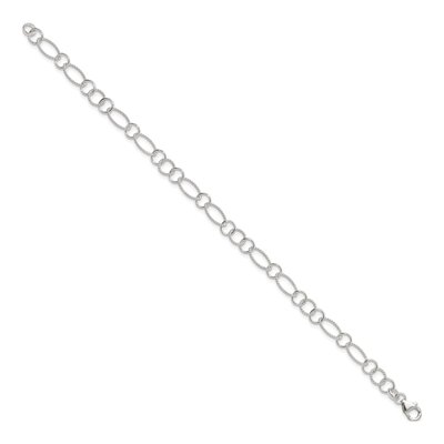 Sterling Silver 9mm Handmade Fancy Cable Chain Anklet – view 3