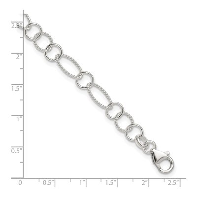 Sterling Silver 9mm Handmade Fancy Cable Chain Anklet – view 4