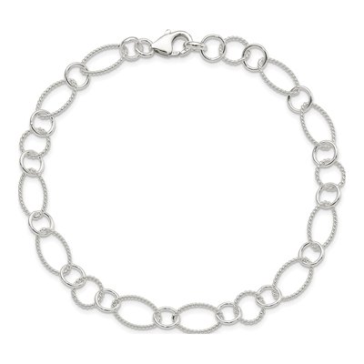 Sterling Silver 9mm Handmade Fancy Cable Chain Anklet – view 6