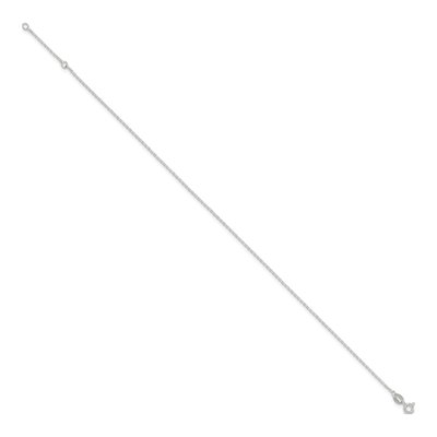 Sterling Silver 1mm Diamond-Cut Diamond-Cut Cable Anklet – view 3